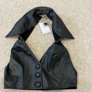 Weworewhat faux leather vest/shirt